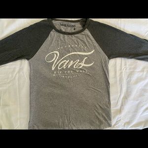 Gray Vans Baseball Style Shirt